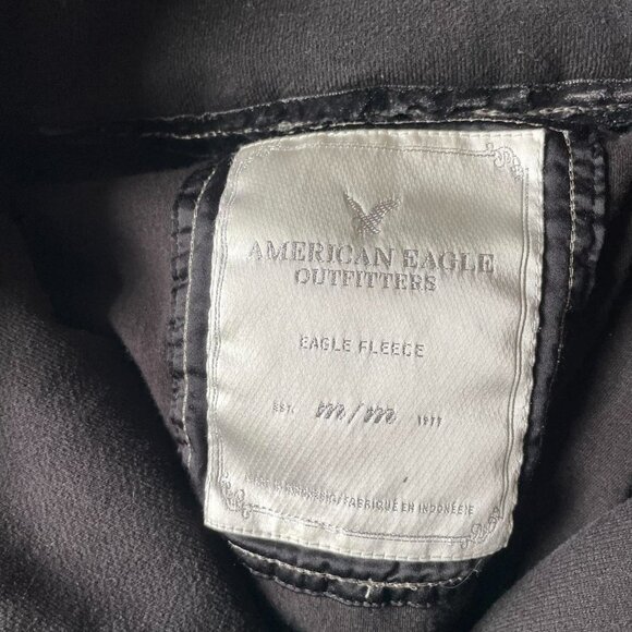 2000s Black American Eagle Faux Fur Hood - Picture 4 of 7